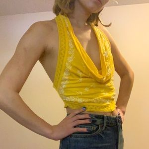 Free people How’s It Going Halter Top. Worn once, excellent condition